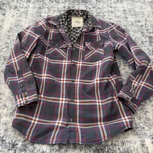 Vans Size Small Men's Plaid Checkered Jacket Mountain Edition Purple Colorful